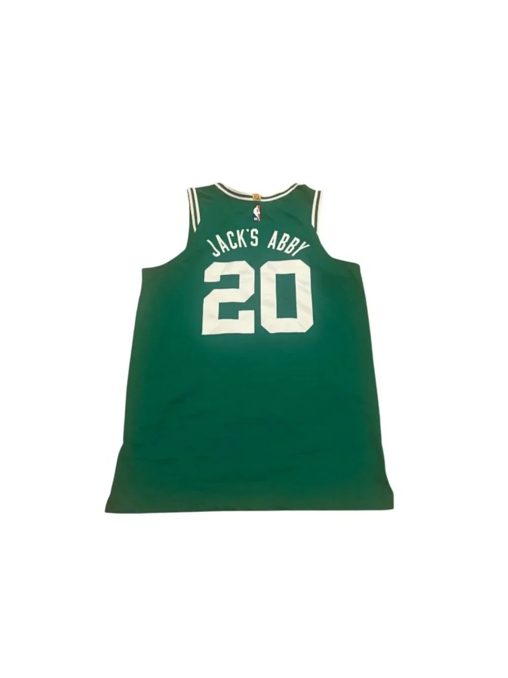 Rare Nike Vaporknit Boston Celtics Jack's Abby Brewery Promo NBA Jersey 48